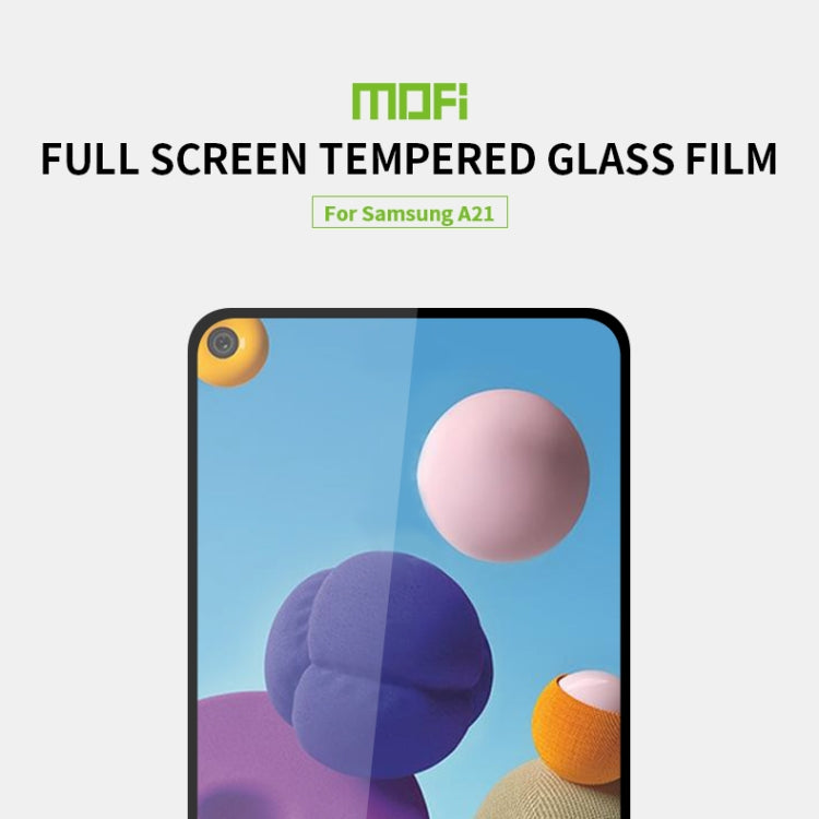 For Samsung Galaxy A21 MOFI 9H 2.5D Full Screen Tempered Glass Film(Black) - free shipping - PMC TechLife - Order now!