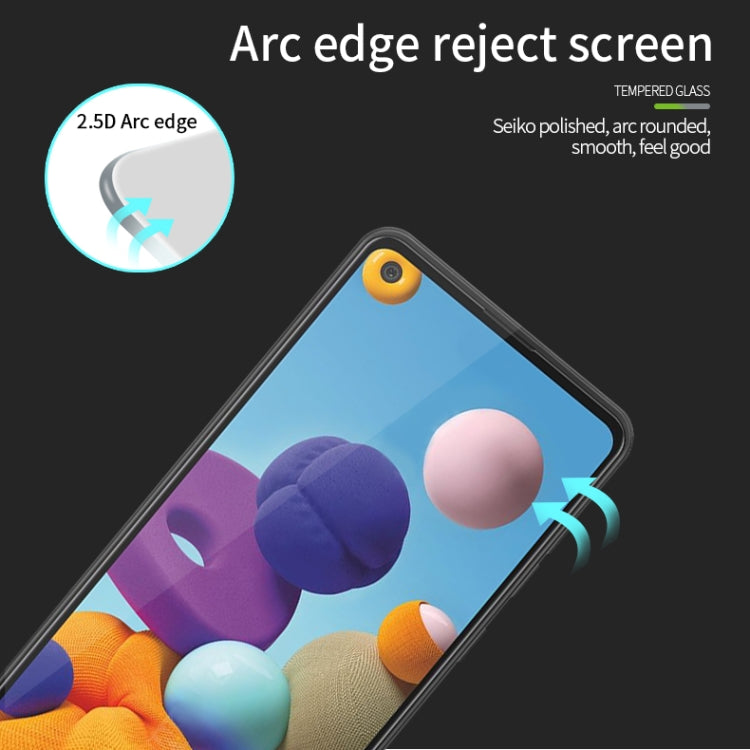 For Samsung Galaxy A21 MOFI 9H 2.5D Full Screen Tempered Glass Film(Black) - free shipping - PMC TechLife - Order now!