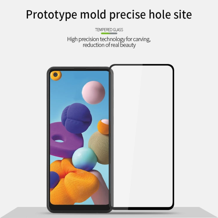 For Samsung Galaxy A21 MOFI 9H 2.5D Full Screen Tempered Glass Film(Black) - free shipping - PMC TechLife - Order now!