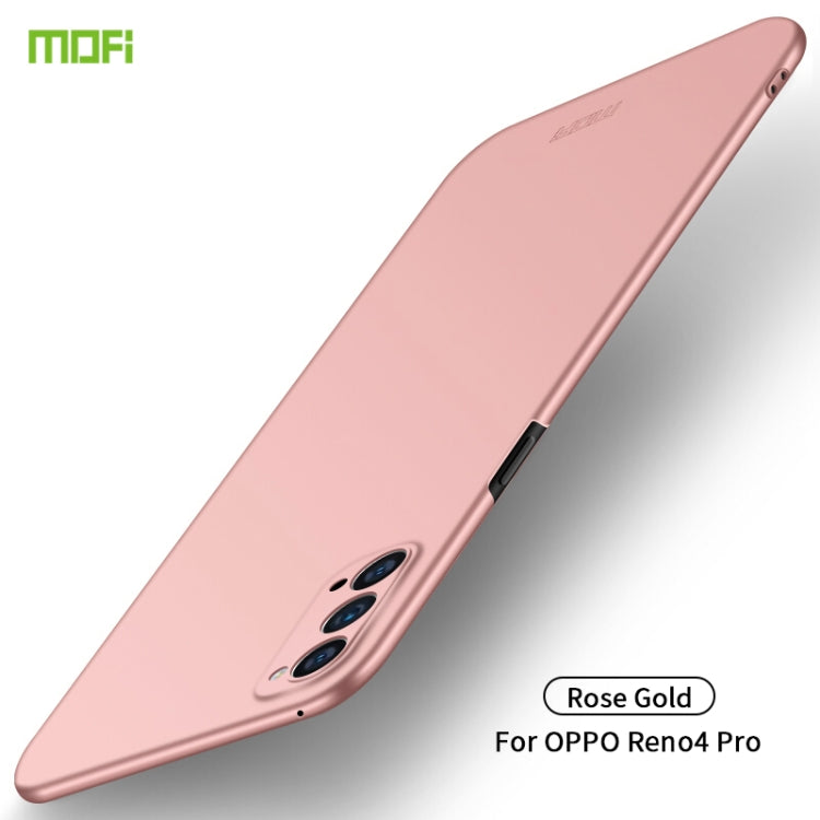 For OPPO Reno4 Pro MOFI Frosted PC Ultra-thin Hard Case(Rose Gold) - OPPO Cases by MOFI | Online Shopping South Africa | PMC TechLife | Buy Now Pay Later Mobicred