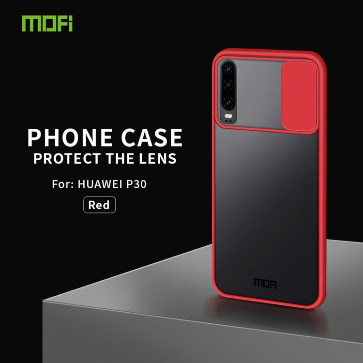 For Huawei P30 MOFI Xing Dun Series PC + TPU Anti-peep Waterproof And Anti-drop All-inclusive Protective Shell, Translucent Frosted(Red) - Huawei Cases by MOFI | Online Shopping South Africa | PMC Jewellery