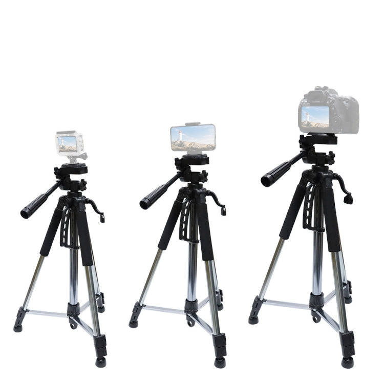 L-1200 Camera Tripod Live Broadcast Bracket For Mobile Phones, Cameras, Projectors 55-148CM Universal Adjustable Tripod (Silver) - Tripods by PMC TechLife | Online Shopping South Africa | PMC TechLife | Buy Now Pay Later Mobicred