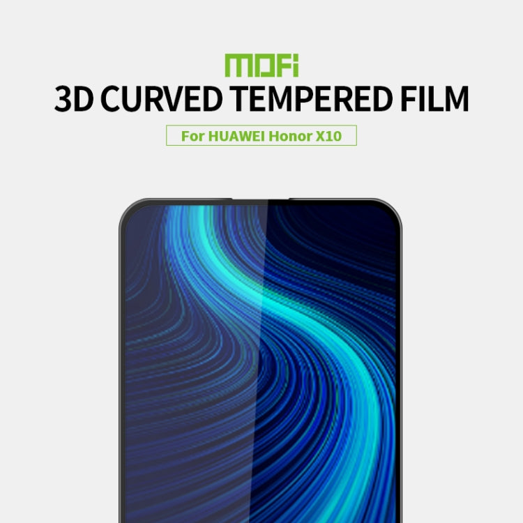 For Huawei Honor X10 MOFI 9H 3D Explosion-proof Curved Screen Tempered Glass Film(Black) - Honor Tempered Glass by MOFI | Online Shopping South Africa | PMC TechLife