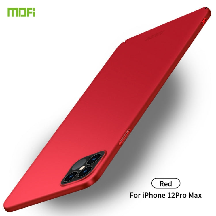 For iPhone 12 Pro Max MOFI Frosted PC Ultra-thin Hard Case(Red) - iPhone 12 Pro Max Cases by MOFI | Online Shopping South Africa | PMC Jewellery