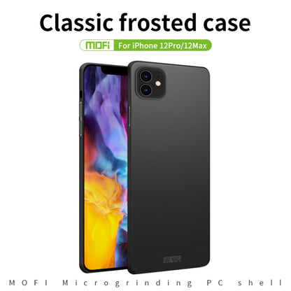 For iPhone 12 / 12 Pro MOFI Frosted PC Ultra-thin Hard Case(Rose gold) - iPhone 12 / 12 Pro Cases by MOFI | Online Shopping South Africa | PMC Jewellery