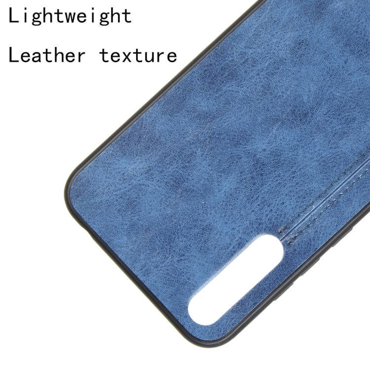 For Huawei P Smart S Shockproof Sewing Cow Pattern Skin PC + PU + TPU Case(Blue) - Huawei Cases by PMC TechLife | Online Shopping South Africa | PMC TechLife