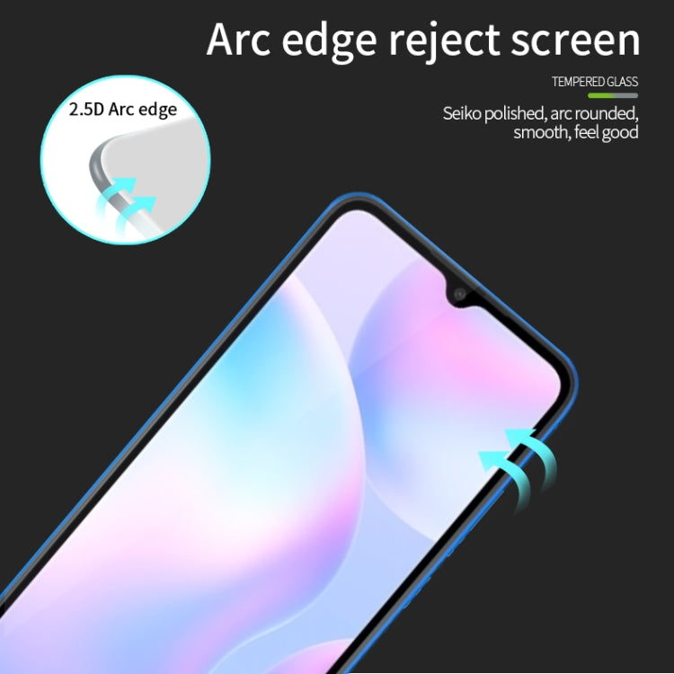 For Xiaomi Redmi 9A/9C MOFI 9H 2.5D Full Screen Tempered Glass Film(Black) -  by MOFI | Online Shopping South Africa | PMC Jewellery