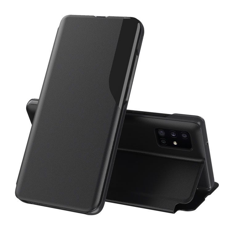 For Galaxy S20 Ultra Attraction Flip Holder Leather Phone Case(Black) - Galaxy Phone Cases by PMC TechLife | Online Shopping South Africa | PMC TechLife
