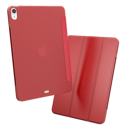 For iPad Air 11 2024 / Air 2022 10.9 Three-folding Surface Leather Matte TPU Bottom Smart Tablet Case(Rose gold) - iPad Air (2022) / (2020) 10.9 Cases by PMC Jewellery | Online Shopping South Africa | PMC Jewellery | Buy Now Pay Later Mobicred