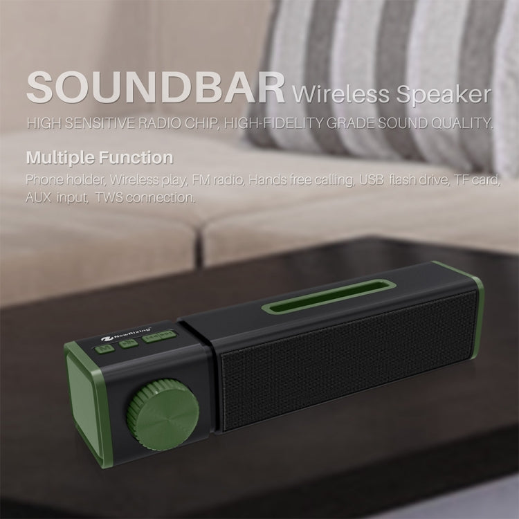 New Rixing NR4023 TWS Wireless Stereo Bluetooth Speaker, Support TF Card & MP3 & FM & Hands-free Call & 3.5mm AUX(Green) - Desktop Speaker by NewRixing | Online Shopping South Africa | PMC Jewellery | Buy Now Pay Later Mobicred