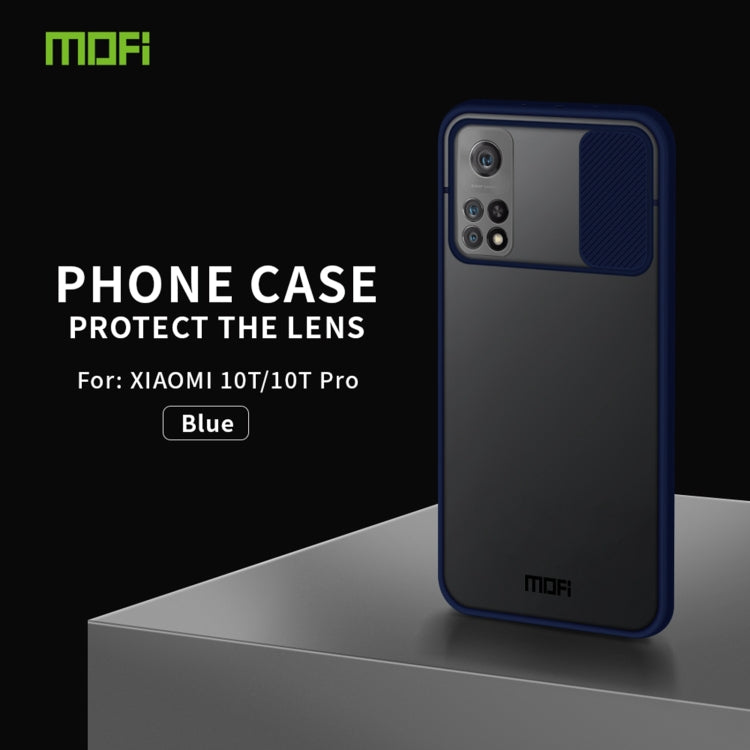 For Xiaomi Mi 10T / 10T Pro MOFI Xing Dun Series Translucent Frosted PC + TPU Privacy Anti-glare Shockproof All-inclusive Protective Case(Blue) - Xiaomi Cases by MOFI | Online Shopping South Africa | PMC Jewellery