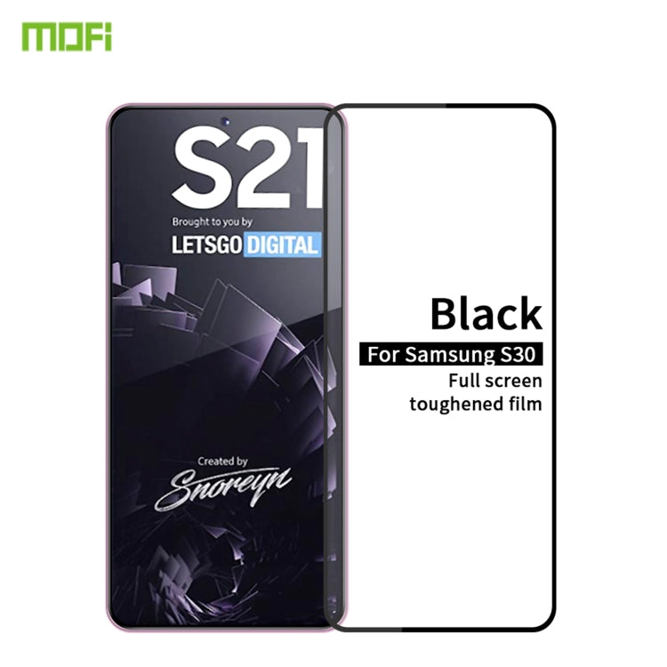 For Samsung Galaxy S21 5G MOFI 9H 2.5D Full Screen Tempered Glass Film(Black) - Galaxy S21 5G Tempered Glass by MOFI | Online Shopping South Africa | PMC Jewellery