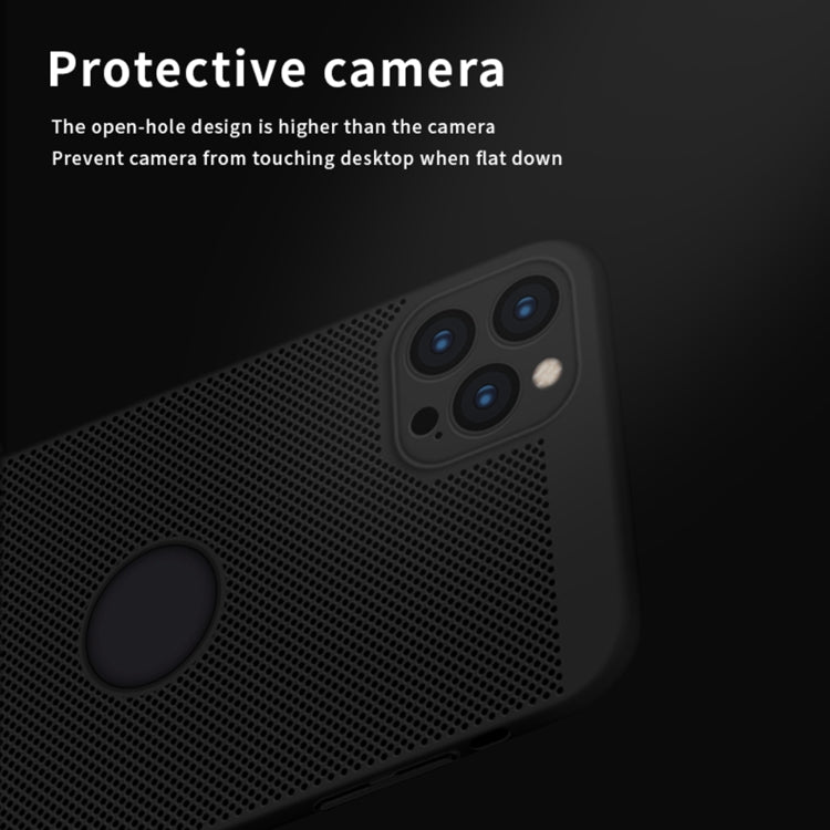 For iPhone 12 Pro Max MOFi Honeycomb Texture Breathable PC Shockproof Protective Back Cover Case(Rose Gold) - iPhone 12 Pro Max Cases by MOFI | Online Shopping South Africa | PMC TechLife | Buy Now Pay Later Mobicred