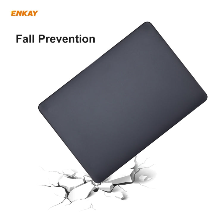 ENKAY 3 in 1 Matte Laptop Protective Case + US Version TPU Keyboard Film + Anti-dust Plugs Set for MacBook Pro 13.3 inch A1706 / A1989 / A2159 (with Touch Bar)(Green) - MacBook Pro Cases by ENKAY | Online Shopping South Africa | PMC Jewellery | Buy Now Pay Later Mobicred