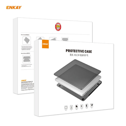 ENKAY 3 in 1 Matte Laptop Protective Case + EU Version TPU Keyboard Film + Anti-dust Plugs Set for MacBook Pro 13.3 inch A1706 / A1989 / A2159 (with Touch Bar)(Cyan) - MacBook Pro Cases by ENKAY | Online Shopping South Africa | PMC Jewellery | Buy Now Pay Later Mobicred