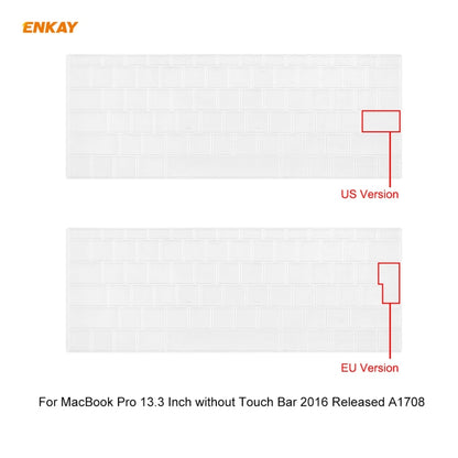 ENKAY 3 in 1 Matte Laptop Protective Case + US Version TPU Keyboard Film + Anti-dust Plugs Set for MacBook Pro 13.3 inch A1708 (without Touch Bar)(Orange) - MacBook Pro Cases by ENKAY | Online Shopping South Africa | PMC Jewellery | Buy Now Pay Later Mobicred