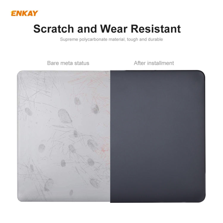 ENKAY 3 in 1 Matte Laptop Protective Case + US Version TPU Keyboard Film + Anti-dust Plugs Set for MacBook Pro 13.3 inch A1708 (without Touch Bar)(Dark Blue) - MacBook Pro Cases by ENKAY | Online Shopping South Africa | PMC Jewellery | Buy Now Pay Later Mobicred