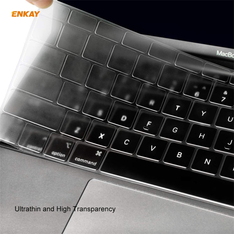 ENKAY 3 in 1 Matte Laptop Protective Case + EU Version TPU Keyboard Film + Anti-dust Plugs Set for MacBook Pro 15.4 inch A1707 & A1990 (with Touch Bar)(Green) - free shipping - PMC Jewellery - Order now!