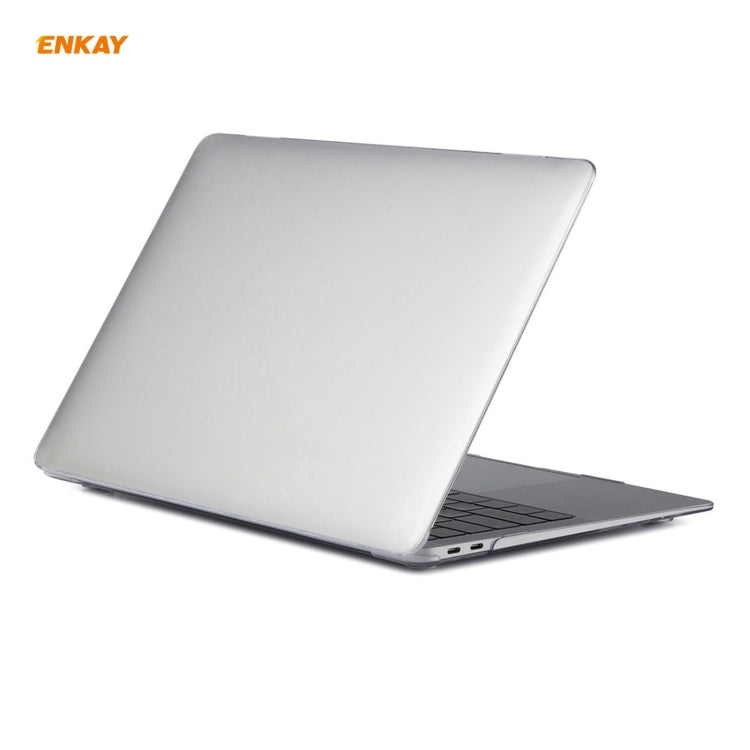 For MacBook Air 13.3 inch A1932 2018 ENKAY 3 in 1 Crystal Laptop Protective Case and EU Version TPU Keyboard Film and Anti-dust Plugs Set(Transparent) - MacBook Air Cases by ENKAY | Online Shopping South Africa | PMC Jewellery | Buy Now Pay Later Mobicred