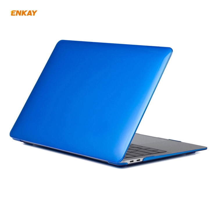 For MacBook Air 13.3 inch A2179 & A2337 2020 ENKAY 3 in 1 Crystal Laptop Protective Case + EU Version TPU Keyboard Film + Anti-dust Plugs Set(Dark Blue) - MacBook Air Cases by ENKAY | Online Shopping South Africa | PMC Jewellery | Buy Now Pay Later Mobicred