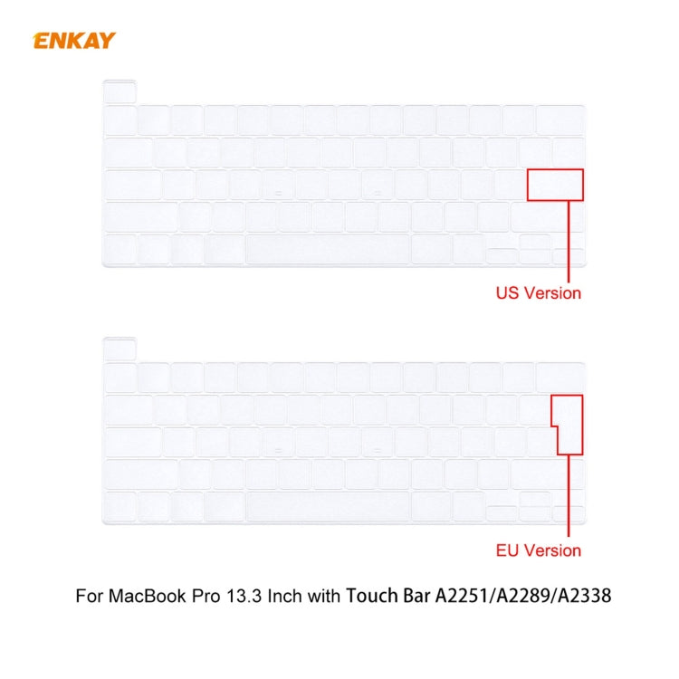 ENKAY 3 in 1 Crystal Laptop Protective Case + US Version TPU Keyboard Film + Anti-dust Plugs Set for MacBook Pro 13.3 inch A2251 & A2289 & A2338 (with Touch Bar)(Orange) - MacBook Pro Cases by ENKAY | Online Shopping South Africa | PMC Jewellery | Buy Now Pay Later Mobicred