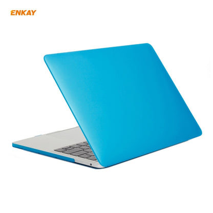 ENKAY 3 in 1 Matte Laptop Protective Case + US Version TPU Keyboard Film + Anti-dust Plugs Set for MacBook Pro 13.3 inch A2251 & A2289 & A2338 (with Touch Bar)(Light Blue) - MacBook Pro Cases by ENKAY | Online Shopping South Africa | PMC Jewellery | Buy Now Pay Later Mobicred