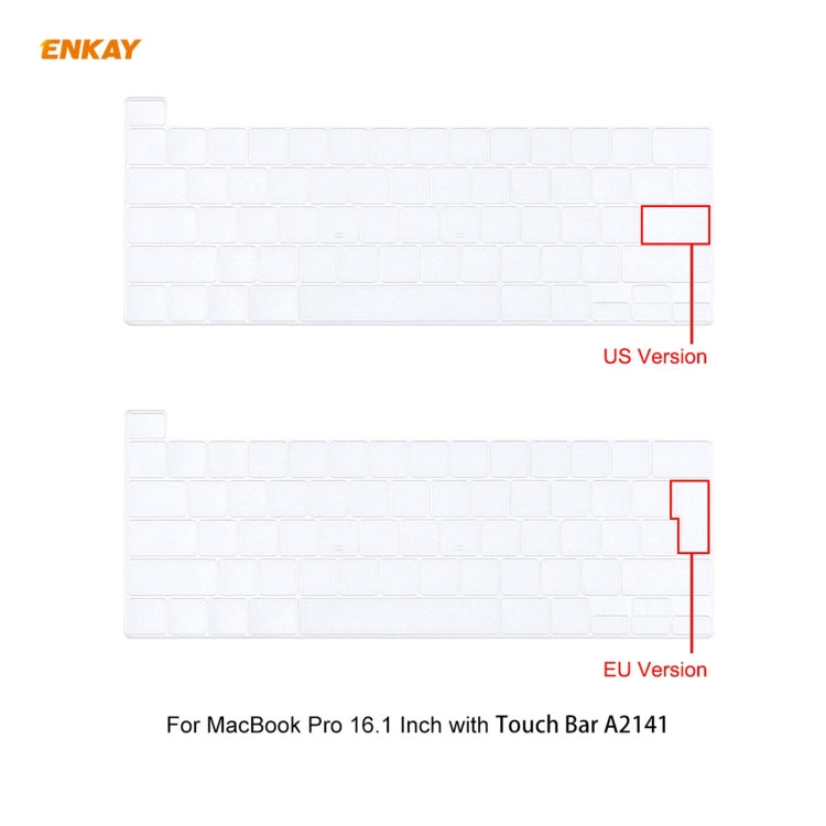 ENKAY 3 in 1 Matte Laptop Protective Case + EU Version TPU Keyboard Film + Anti-dust Plugs Set for MacBook Pro 16 inch A2141 (with Touch Bar)(Purple) - MacBook Pro Cases by ENKAY | Online Shopping South Africa | PMC Jewellery | Buy Now Pay Later Mobicred