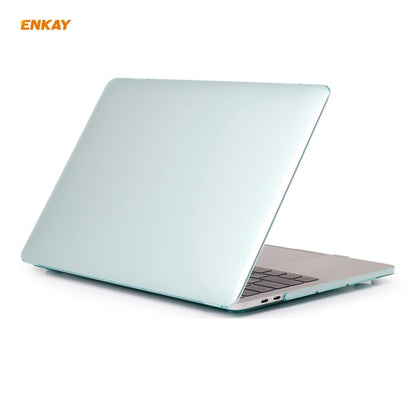 ENKAY 3 in 1 Crystal Laptop Protective Case + EU Version TPU Keyboard Film + Anti-dust Plugs Set for MacBook Pro 16 inch A2141 (with Touch Bar)(Green) - MacBook Pro Cases by ENKAY | Online Shopping South Africa | PMC Jewellery | Buy Now Pay Later Mobicred