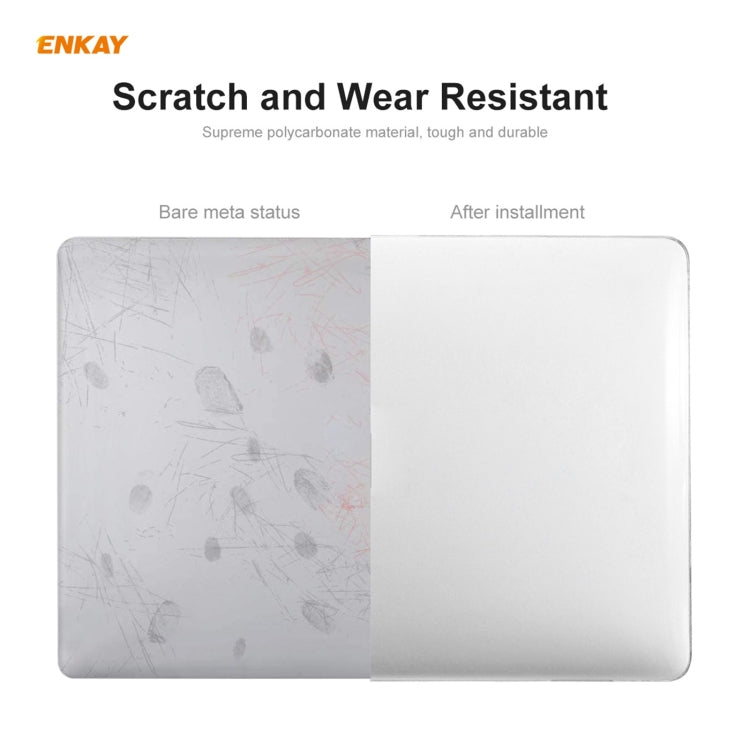 ENKAY 3 in 1 Crystal Laptop Protective Case + EU Version TPU Keyboard Film + Anti-dust Plugs Set for MacBook Pro 16 inch A2141 (with Touch Bar)(Grey) - MacBook Pro Cases by ENKAY | Online Shopping South Africa | PMC Jewellery | Buy Now Pay Later Mobicred