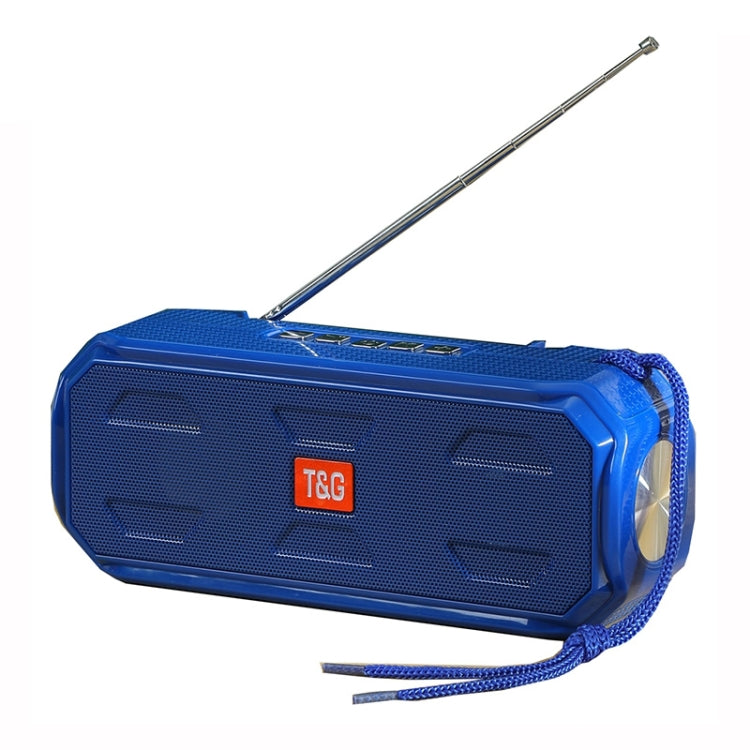 T&G TG280 Solar Power Charging Bluetooth Speakers with Flashlight, Support TF Card / FM / 3.5mm AUX / U Disk / Hands-free Call(Blue) - Desktop Speaker by T&G | Online Shopping South Africa | PMC Jewellery | Buy Now Pay Later Mobicred