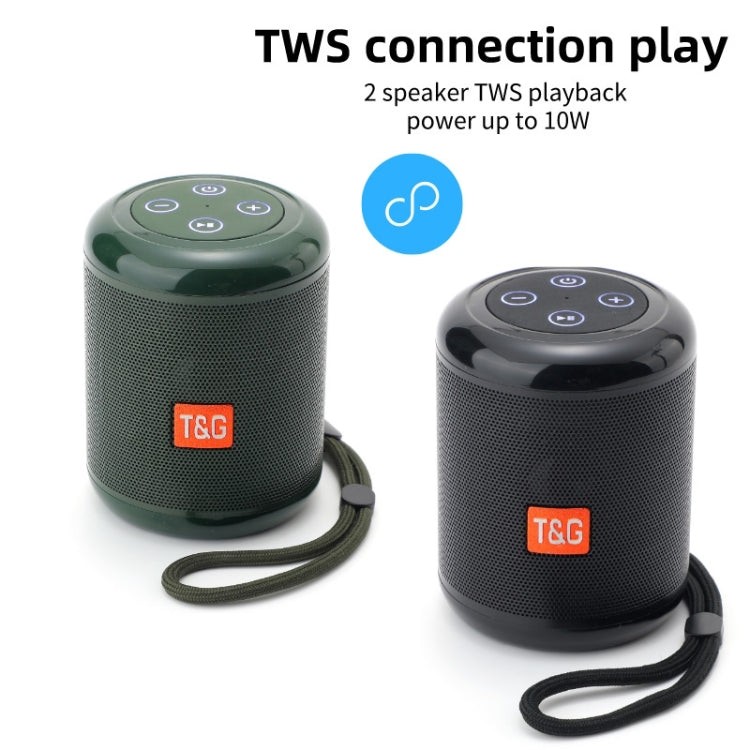 T&G TG519 TWS HiFi Portable Bluetooth Speaker Subwoofer Outdoor Wireless Column Speakers Support TF Card / FM / 3.5mm AUX / U Disk / Hands-free Call(Peacock Blue) - Desktop Speaker by T&G | Online Shopping South Africa | PMC Jewellery | Buy Now Pay Later Mobicred