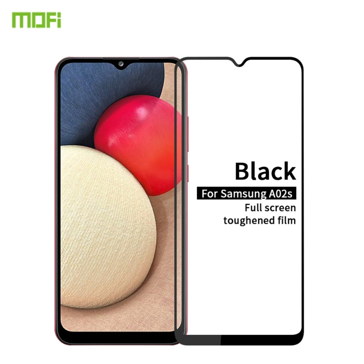 For Samsung Galaxy A02s MOFI 9H 2.5D Full Screen Tempered Glass Film(Black) - Galaxy Tempered Glass by MOFI | Online Shopping South Africa | PMC Jewellery