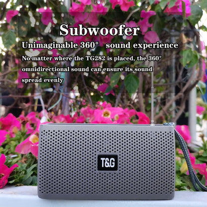 T&G TG282 Portable Bluetooth Speakers with Flashlight, Support TF Card / FM / 3.5mm AUX / U Disk / Hands-free Call(Black) - Desktop Speaker by T&G | Online Shopping South Africa | PMC Jewellery | Buy Now Pay Later Mobicred