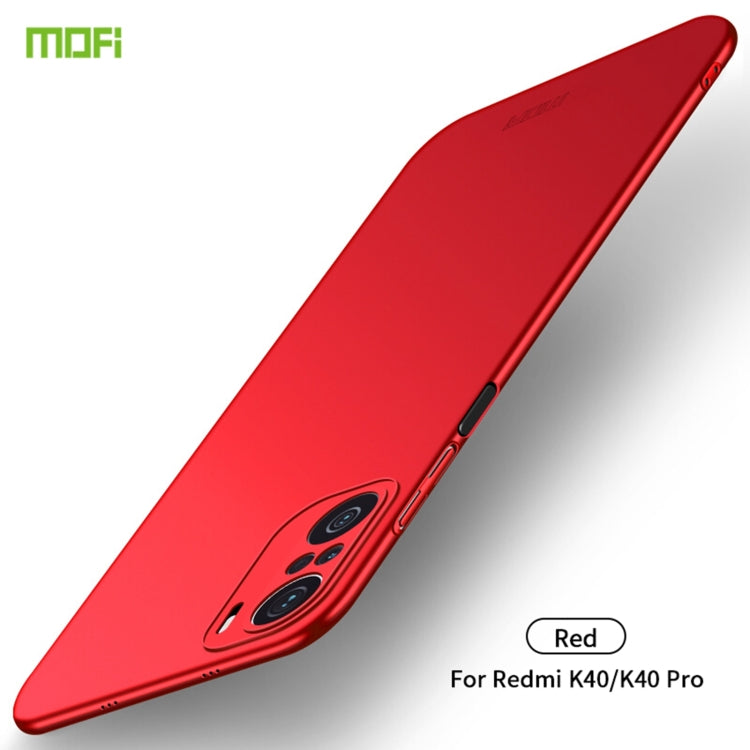 For Xiaomi Redmi K40 / K40 Pro MOFI Frosted PC Ultra-thin Hard Case(Red) - Xiaomi Cases by MOFI | Online Shopping South Africa | PMC Jewellery