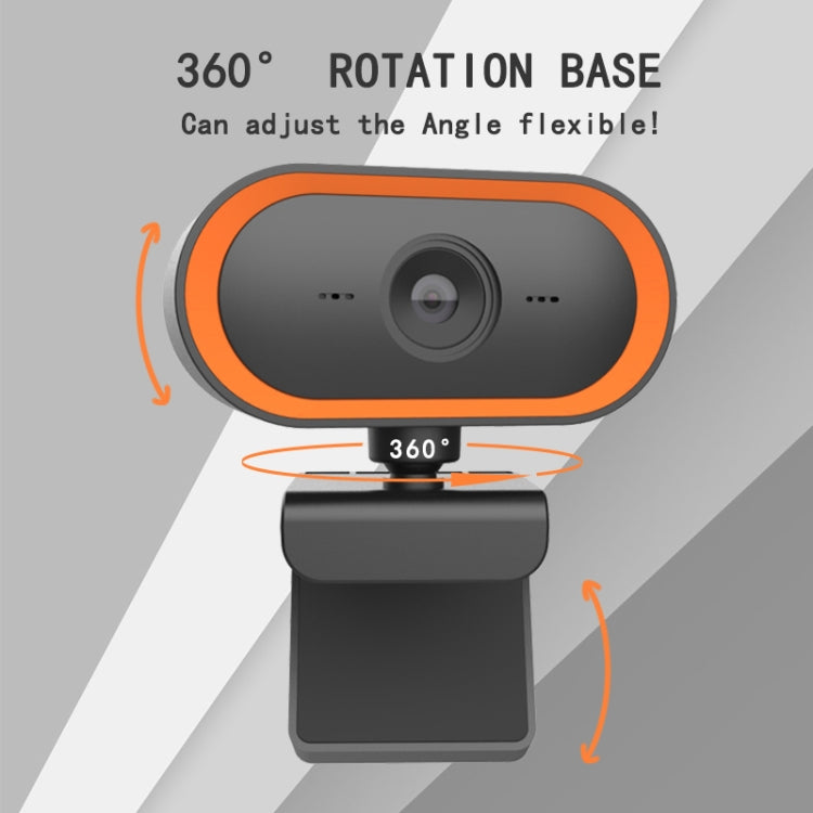 C11 2K Picture Quality HD Without Distortion 360 Degrees Rotate Built-in Microphone Sound Clear Webcams with Tripod(Orange) - HD Camera by PMC Jewellery | Online Shopping South Africa | PMC Jewellery | Buy Now Pay Later Mobicred