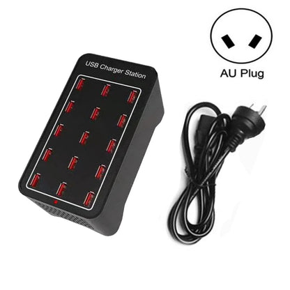 XLD-A7 100W 15 USB Ports Fast Charger Station Smart Charger, AC 110-240V, Plug Size:AU Plug - Multifunction Charger by PMC Jewellery | Online Shopping South Africa | PMC Jewellery | Buy Now Pay Later Mobicred