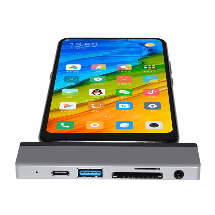 6 in 1 Type-C to HDMI/PD/USB3.0/Audio/SD&TF Card Reader HUB Converter for iPad Pro - USB HUB by PMC Jewellery | Online Shopping South Africa | PMC Jewellery | Buy Now Pay Later Mobicred