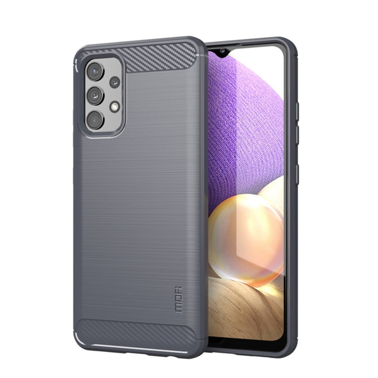 For Samsung Galaxy A32 4G(US Version) MOFI Gentleness Series Brushed Texture Carbon Fiber Soft TPU Case(Grey) - Galaxy Phone Cases by MOFI | Online Shopping South Africa | PMC Jewellery