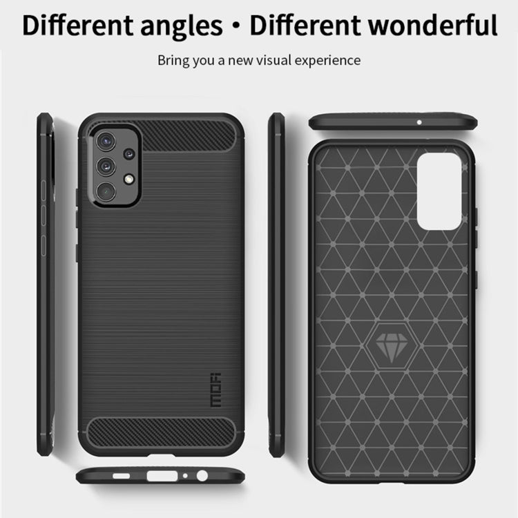 For Samsung Galaxy A32 4G(US Version) MOFI Gentleness Series Brushed Texture Carbon Fiber Soft TPU Case(Grey) - Galaxy Phone Cases by MOFI | Online Shopping South Africa | PMC Jewellery