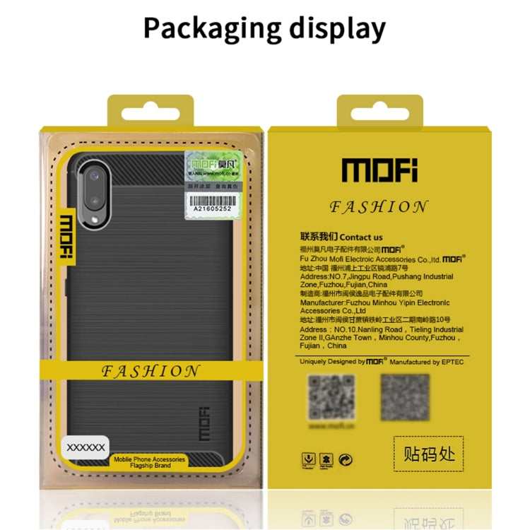 For Samsung Galaxy A32 4G(US Version) MOFI Gentleness Series Brushed Texture Carbon Fiber Soft TPU Case(Blue) - free shipping - PMC TechLife - Order now!