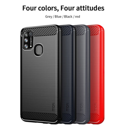 For Samsung Galaxy M31/ F41/ M21s/ M31 Prime MOFI Gentleness Series Brushed Texture Carbon Fiber Soft TPU Case(Red) - Galaxy Phone Cases by MOFI | Online Shopping South Africa | PMC Jewellery