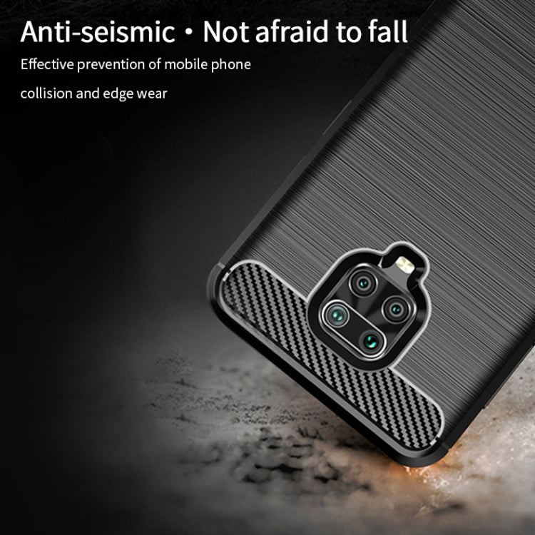 For Xiaomi Redmi Note 9s / Note 9 Pro / Note 9 Pro Max / Foco M2 Pro MOFI Gentleness Series Brushed Texture Carbon Fiber Soft TPU Case(Blue) - Xiaomi Cases by MOFI | Online Shopping South Africa | PMC TechLife | Buy Now Pay Later Mobicred