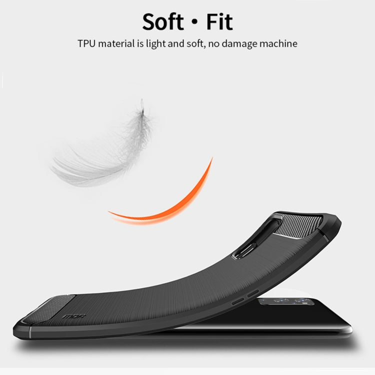 For OnePlus 9 MOFI Gentleness Series Brushed Texture Carbon Fiber Soft TPU Case(Grey) - OnePlus Cases by MOFI | Online Shopping South Africa | PMC TechLife | Buy Now Pay Later Mobicred