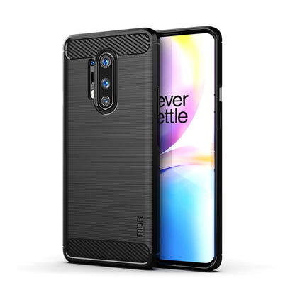 For OnePlus 8 Pro MOFI Gentleness Series Brushed Texture Carbon Fiber Soft TPU Case(Black) - OnePlus Cases by MOFI | Online Shopping South Africa | PMC Jewellery