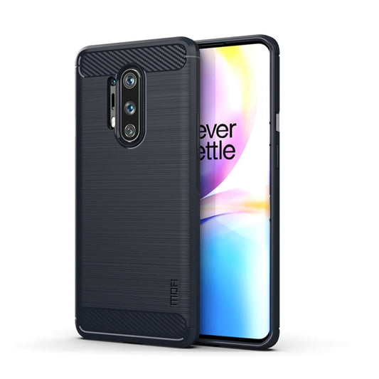 For OnePlus 8 Pro MOFI Gentleness Series Brushed Texture Carbon Fiber Soft TPU Case(Blue) - OnePlus Cases by MOFI | Online Shopping South Africa | PMC Jewellery | Buy Now Pay Later Mobicred