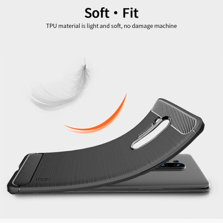 For OnePlus 8 Pro MOFI Gentleness Series Brushed Texture Carbon Fiber Soft TPU Case(Grey) - OnePlus Cases by MOFI | Online Shopping South Africa | PMC Jewellery