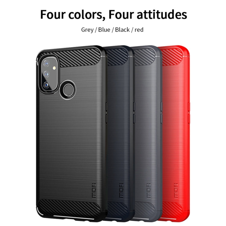 For OnePlus Nord N100 MOFI Gentleness Series Brushed Texture Carbon Fiber Soft TPU Case(Black) - OnePlus Cases by MOFI | Online Shopping South Africa | PMC Jewellery