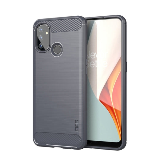 For OnePlus Nord N100 MOFI Gentleness Series Brushed Texture Carbon Fiber Soft TPU Case(Grey) - OnePlus Cases by MOFI | Online Shopping South Africa | PMC Jewellery | Buy Now Pay Later Mobicred