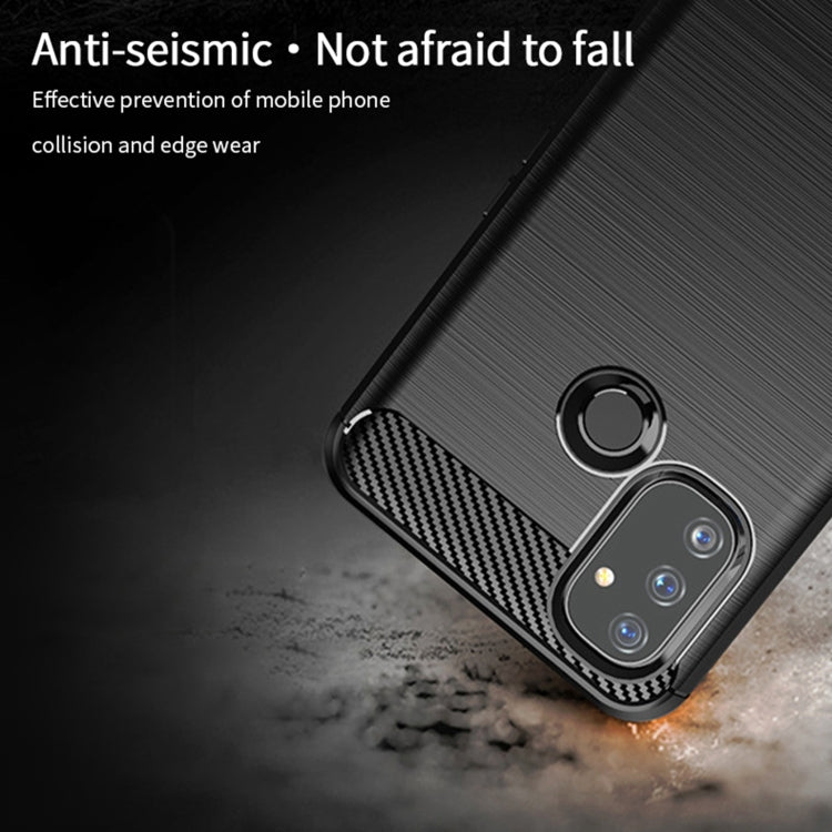 For OnePlus Nord N100 MOFI Gentleness Series Brushed Texture Carbon Fiber Soft TPU Case(Red) - OnePlus Cases by MOFI | Online Shopping South Africa | PMC TechLife | Buy Now Pay Later Mobicred