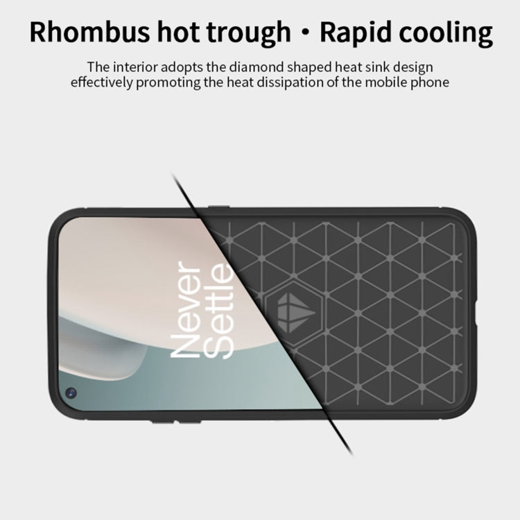 For OnePlus Nord N100 MOFI Gentleness Series Brushed Texture Carbon Fiber Soft TPU Case(Red) - OnePlus Cases by MOFI | Online Shopping South Africa | PMC TechLife | Buy Now Pay Later Mobicred
